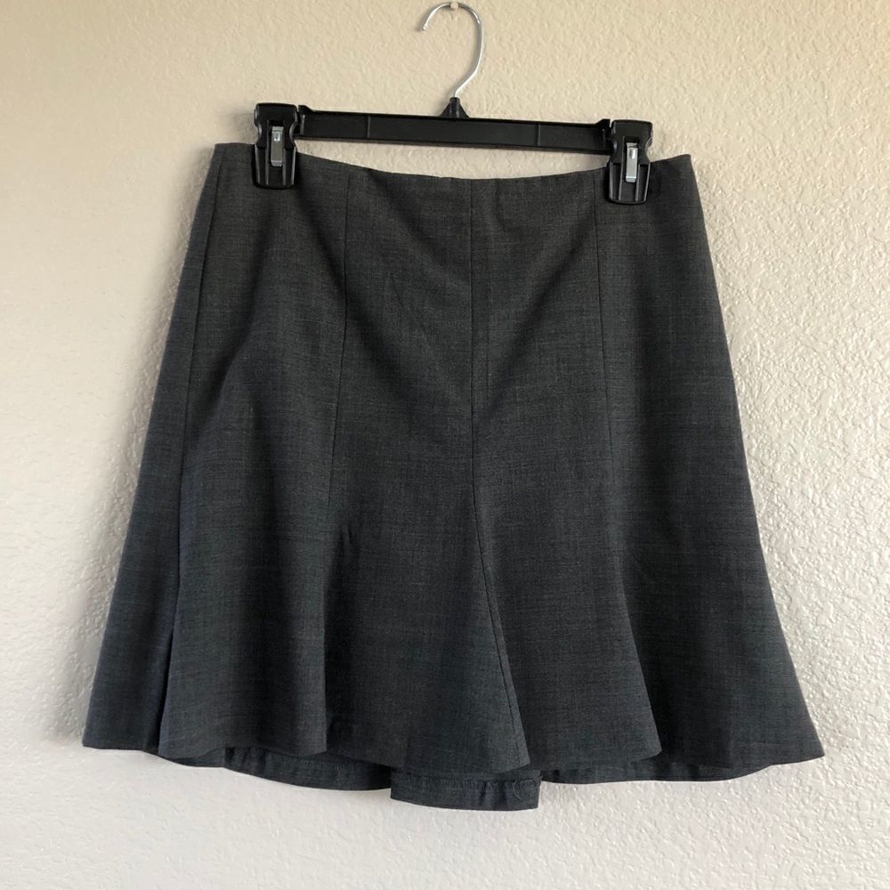 Express Flared Fit Gray Wool Blend Skirt 0